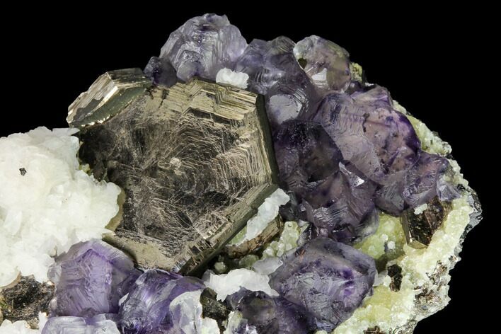 Fluorite, Pyrrhotite and Calcite Association - Inner Mongolia #146952